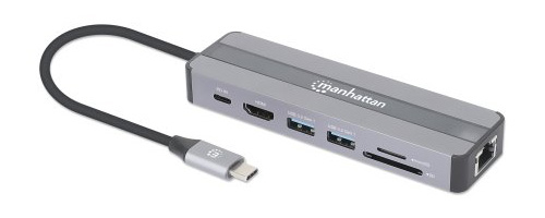 INTELLINET/MANHATTAN USB-C 7-in-1 Docking Station with Power Delivery