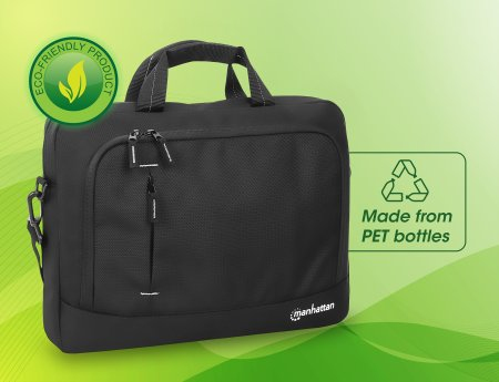 INTELLINET/MANHATTAN Helsinki Eco-friendly - 14.1in Notebook Bag - Black