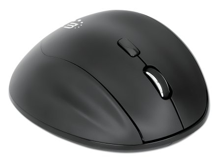 INTELLINET/MANHATTAN Wireless Ergonomic Mouse with 2-in-1 USB Receiver