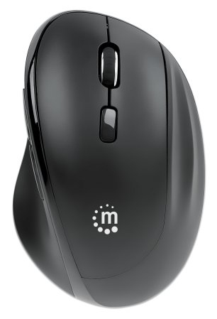 INTELLINET/MANHATTAN Wireless Ergonomic Mouse with 2-in-1 USB Receiver
