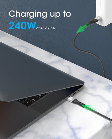 INTELLINET/MANHATTAN USB 2.0 Type-C EPR Charging Cable 240 W / PD 3.1