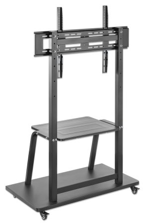 INTELLINET/MANHATTAN TV Cart - 1 TV - Height-Adjustable - 37 to 100in - Black