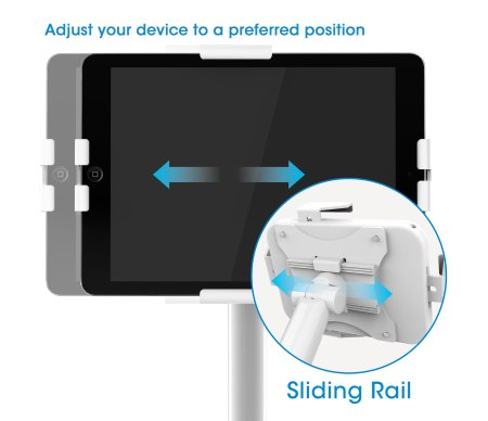 INTELLINET/MANHATTAN Tablet/iPad Stand - Floor - Anti-Theft - 7.9 to 11in - White