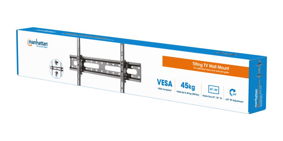 INTELLINET/MANHATTAN Monitor Mount - Wall - 1 Monitor - Tilt - 37 to 70in