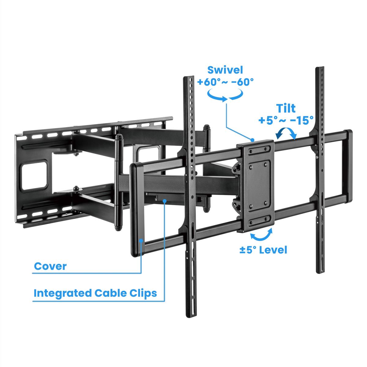 INTELLINET/MANHATTAN Monitor Mount - Wall - 1 Monitor - Full Motion - 60 to 120in