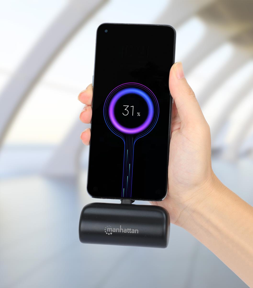 INTELLINET/MANHATTAN Power Bank 5000mAh with Integrated USB-C Plug - 10W