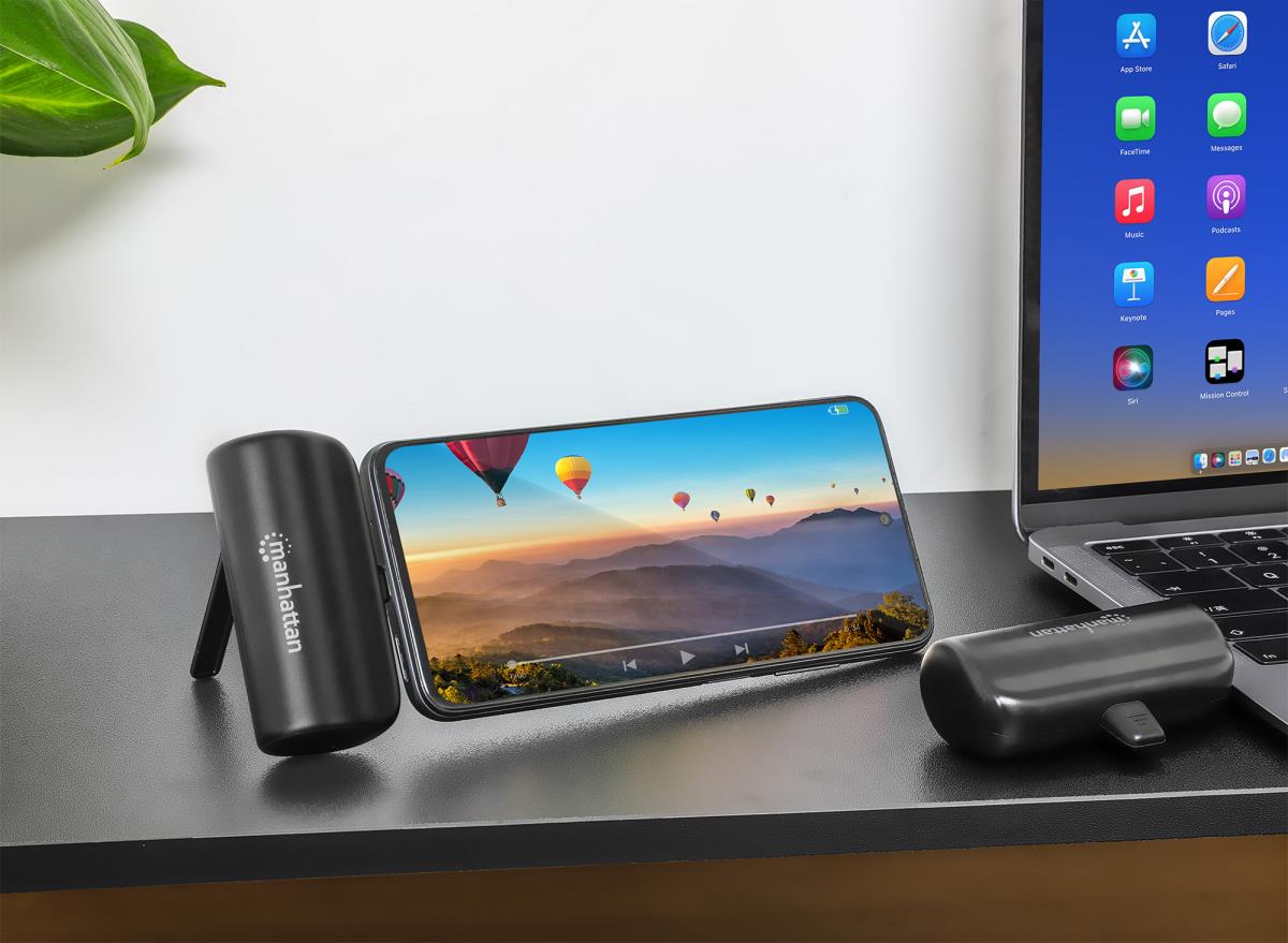 INTELLINET/MANHATTAN Power Bank 5000mAh with Integrated USB-C Plug - 10W