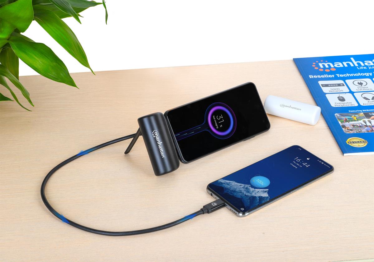 INTELLINET/MANHATTAN Power Bank 5000mAh with Integrated USB-C Plug - 20W
