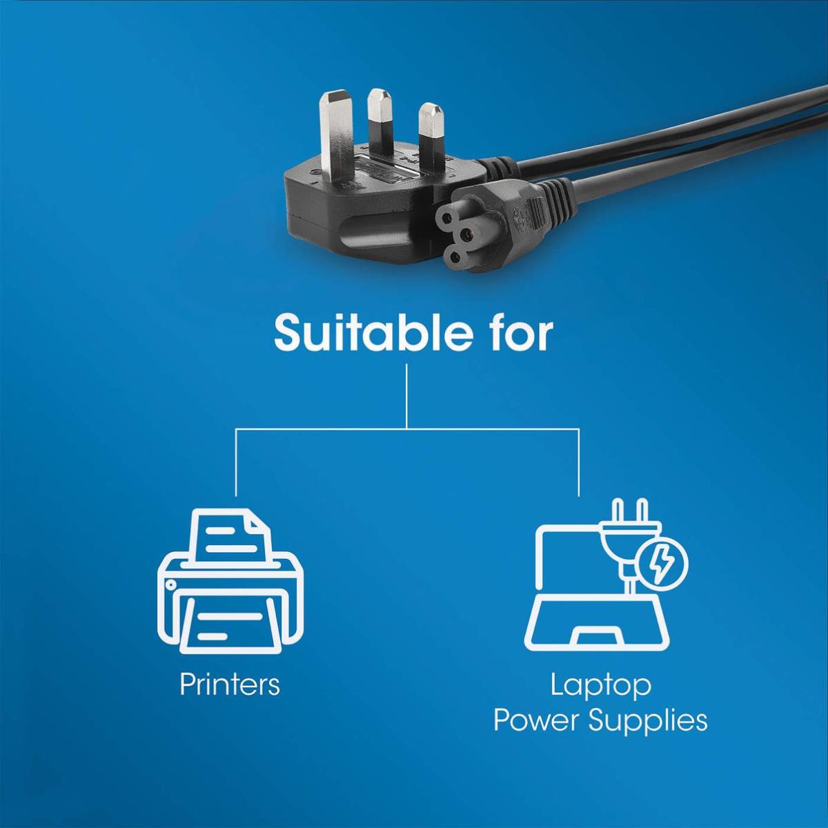 INTELLINET/MANHATTAN Power Cable BS1363 to C5 - UK