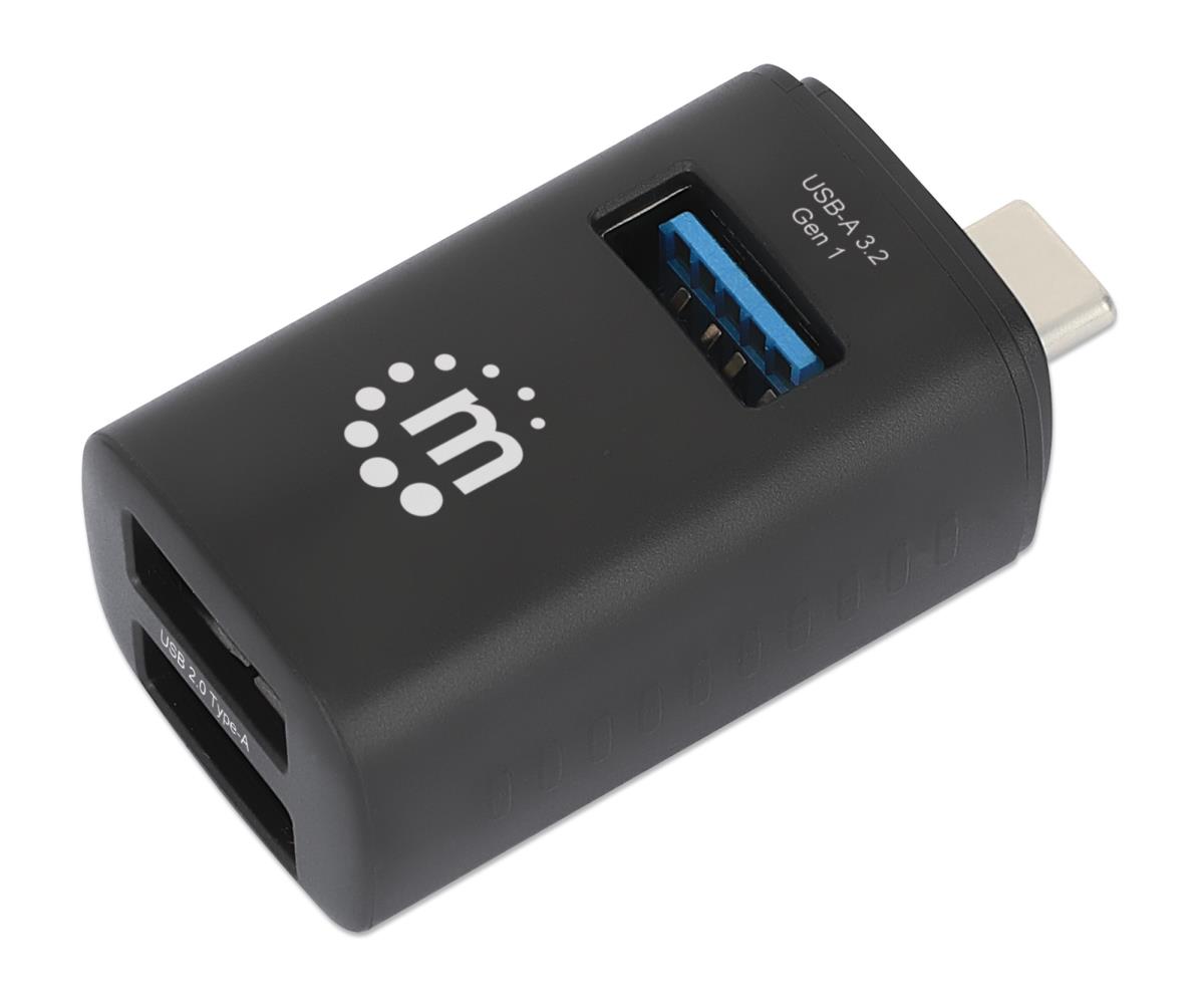 INTELLINET/MANHATTAN USB 3.0 / 2.0 / Type-C Combo Mini Hub - 3-Port