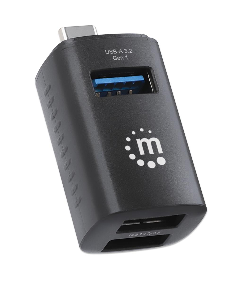 INTELLINET/MANHATTAN USB 3.0 / 2.0 / Type-C Combo Mini Hub - 3-Port