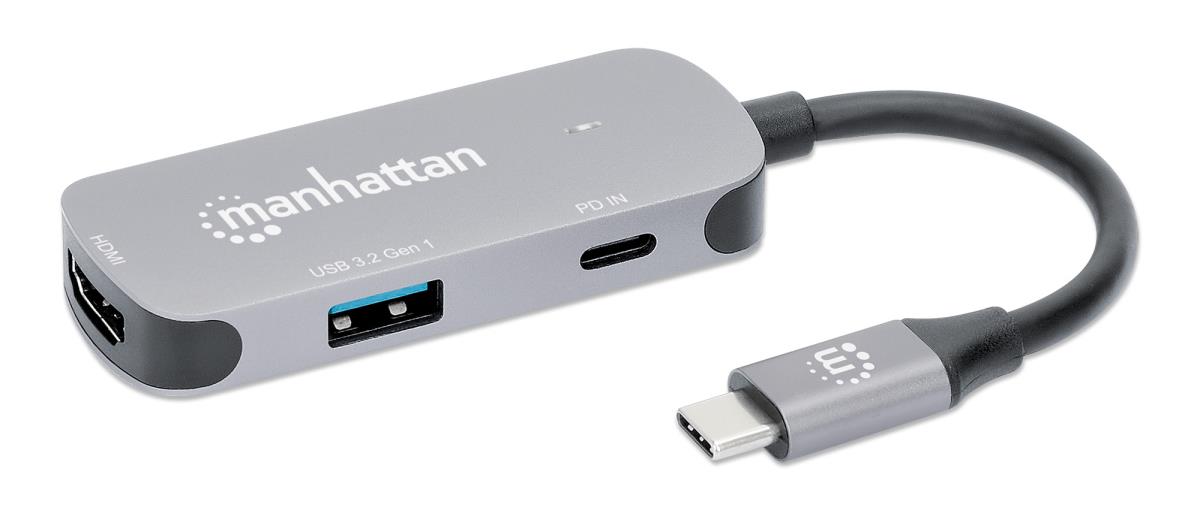 INTELLINET/MANHATTAN USB-C DOCK/HUB 3-Port HDMI/USB-A/USB-C With PD