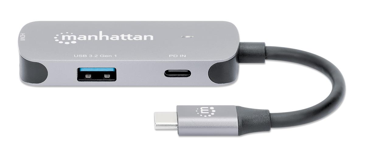 INTELLINET/MANHATTAN USB-C DOCK/HUB 3-Port HDMI/USB-A/USB-C With PD
