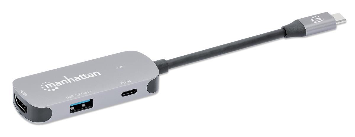 INTELLINET/MANHATTAN USB-C DOCK/HUB 3-Port HDMI/USB-A/USB-C With PD