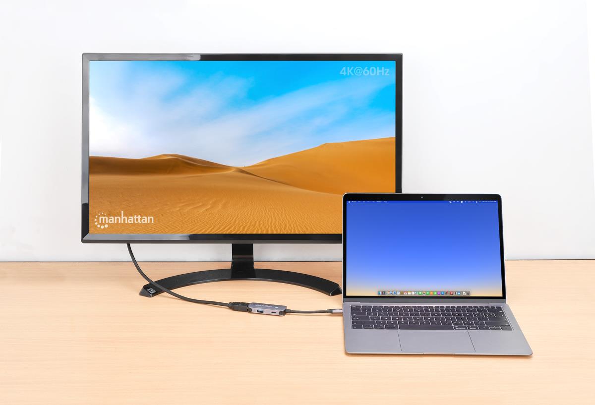 INTELLINET/MANHATTAN USB-C DOCK/HUB 3-Port HDMI/USB-A/USB-C With PD