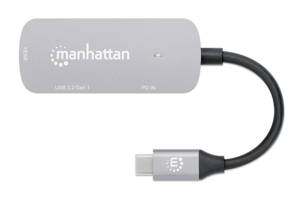 INTELLINET/MANHATTAN USB-C DOCK/HUB 3-Port HDMI/USB-A/USB-C With PD