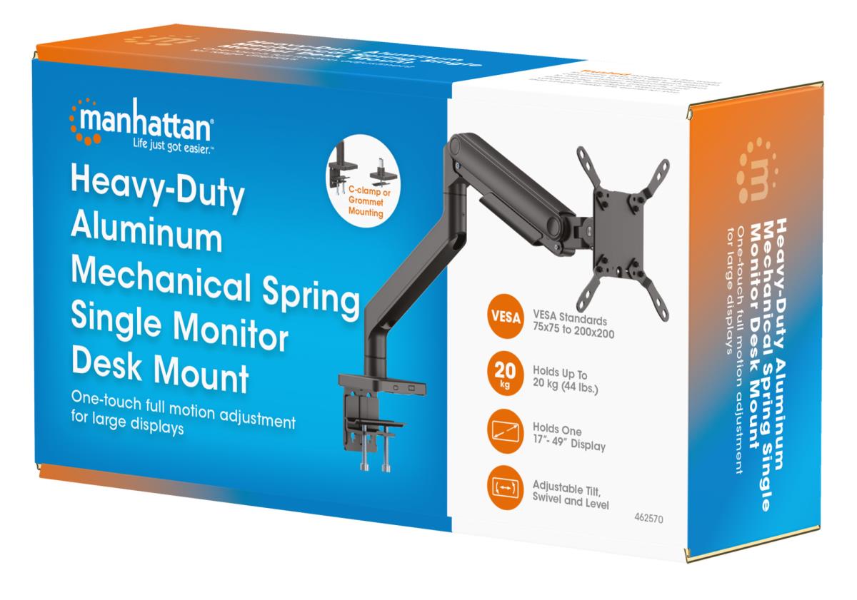 INTELLINET/MANHATTAN Monitor Mount - Desk - 1 Monitor - Full Motion - 17 to 49in