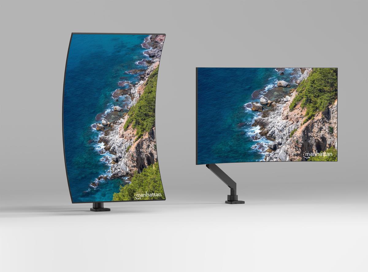 INTELLINET/MANHATTAN Monitor Mount - Desk - 1 Monitor - Full Motion - 17 to 57in