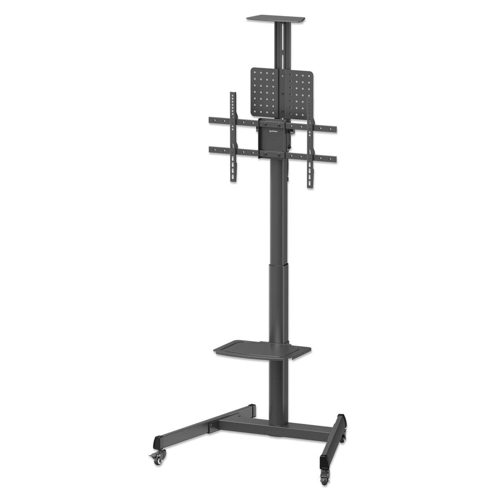 INTELLINET/MANHATTAN TV Cart - 1 TV - Tilt/Height-Adjustable - 37 to 86in - Black