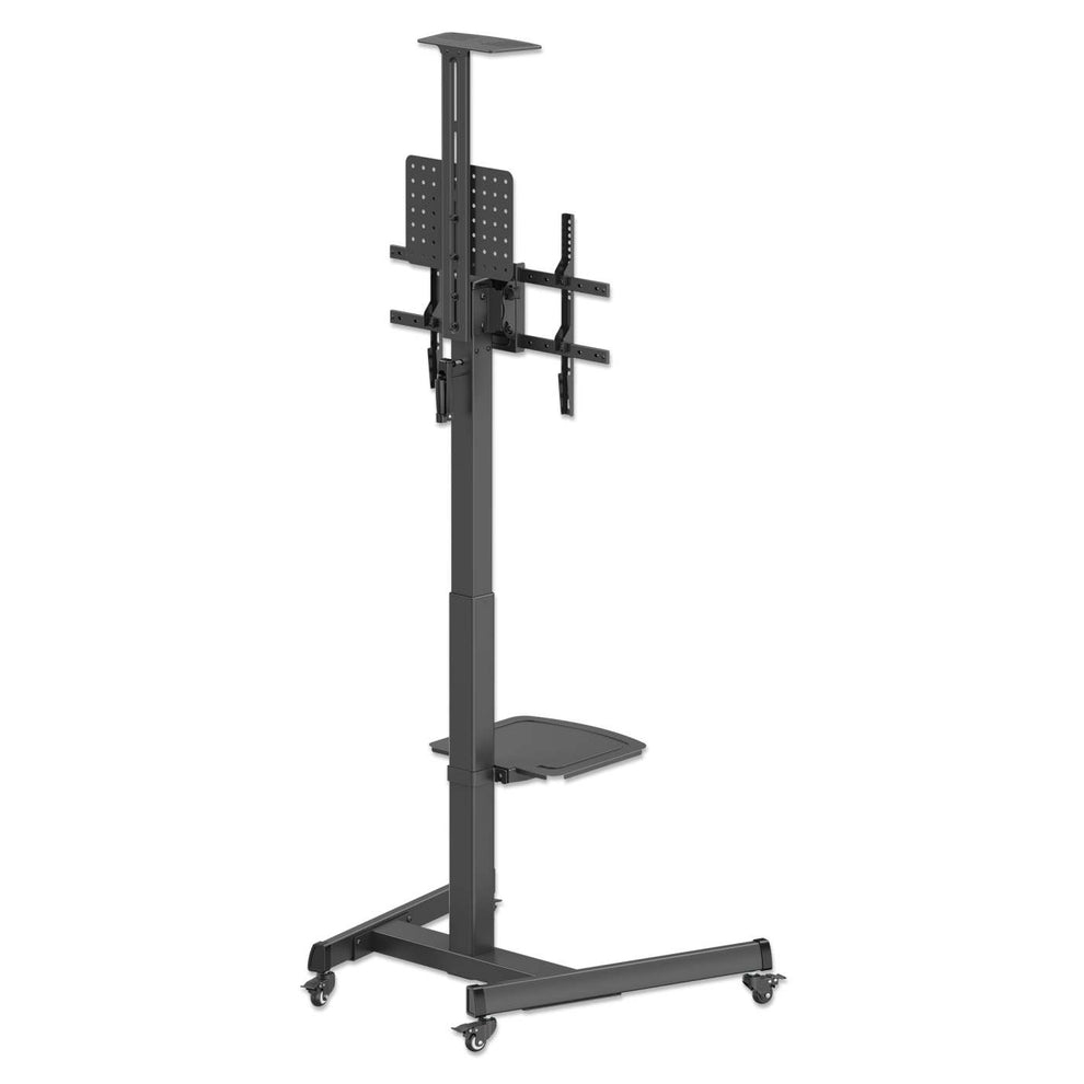 INTELLINET/MANHATTAN TV Cart - 1 TV - Tilt/Height-Adjustable - 37 to 86in - Black