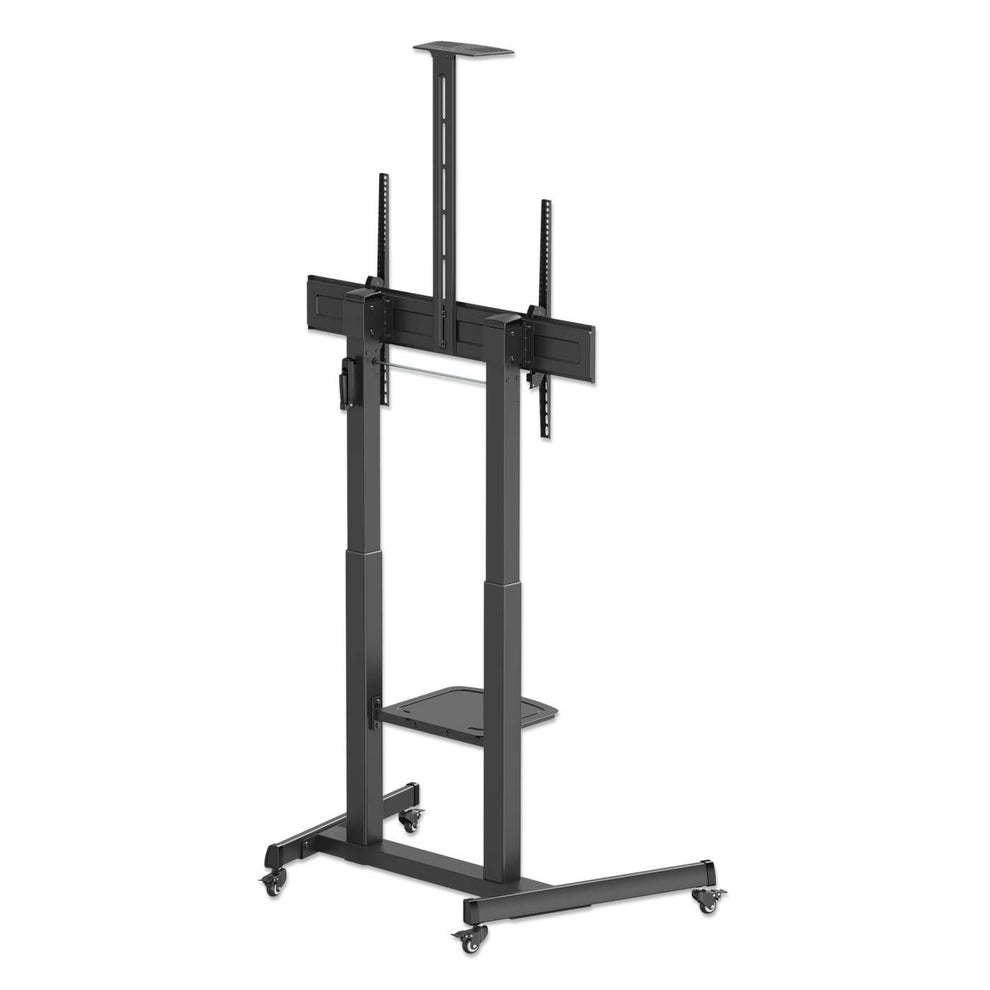 INTELLINET/MANHATTAN TV Cart - 1 TV - Tilt/Height-Adjustable - 60 to 120in - Black
