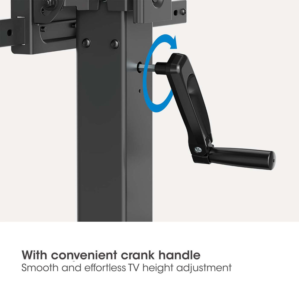 INTELLINET/MANHATTAN TV Cart - 1 TV - Tilt/Height-Adjustable - 60 to 120in - Black