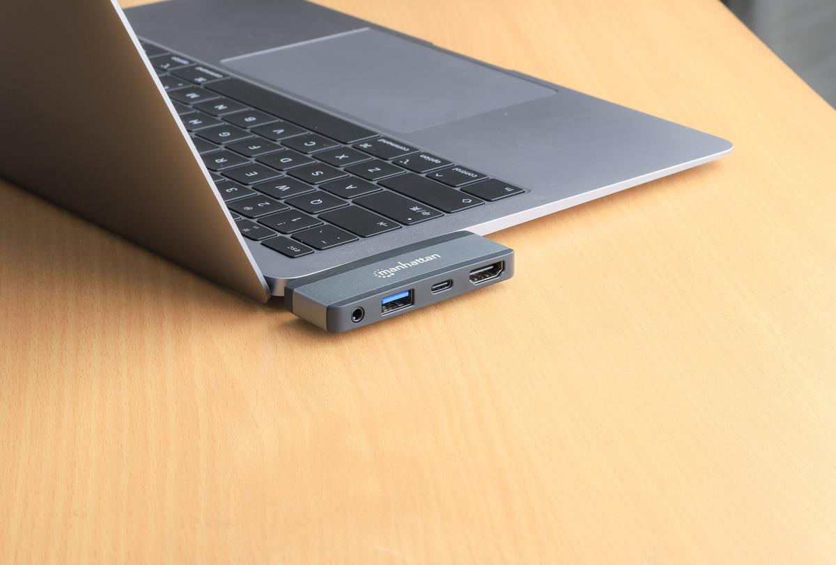 INTELLINET/MANHATTAN USB-C PD to HDMI 4-in-1 Laptop and Tablet Travel Docking Station