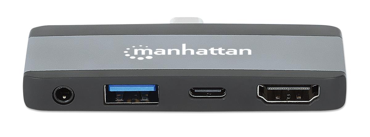 INTELLINET/MANHATTAN USB-C PD to HDMI 4-in-1 Laptop and Tablet Travel Docking Station
