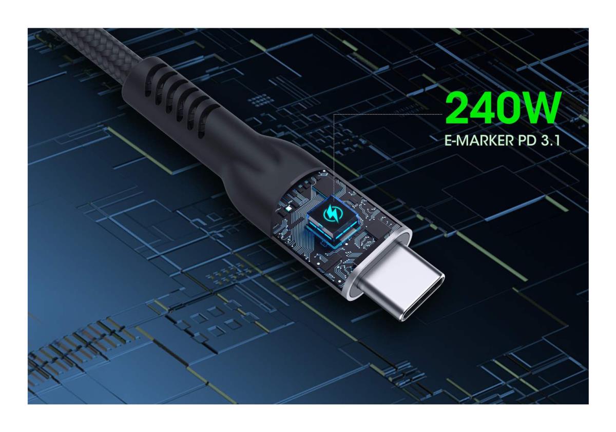 INTELLINET/MANHATTAN USB4 Type-C 40 Gbps 8K Video and 240 W EPR Charging Cable / PD 3.1