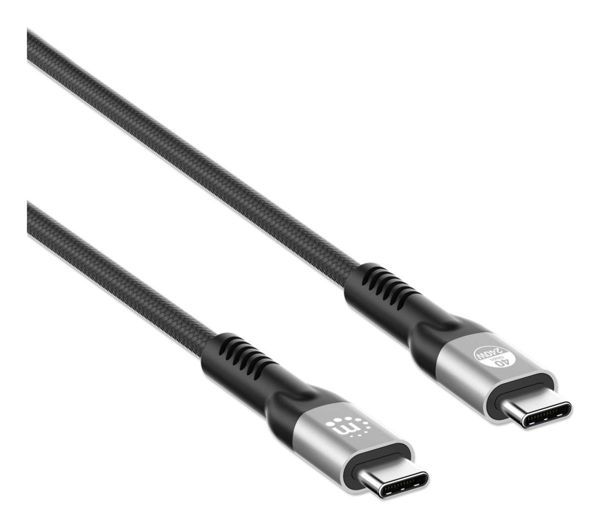 INTELLINET/MANHATTAN USB4 Type-C 40 Gbps 8K Video and 240 W EPR Charging Cable / PD 3.1