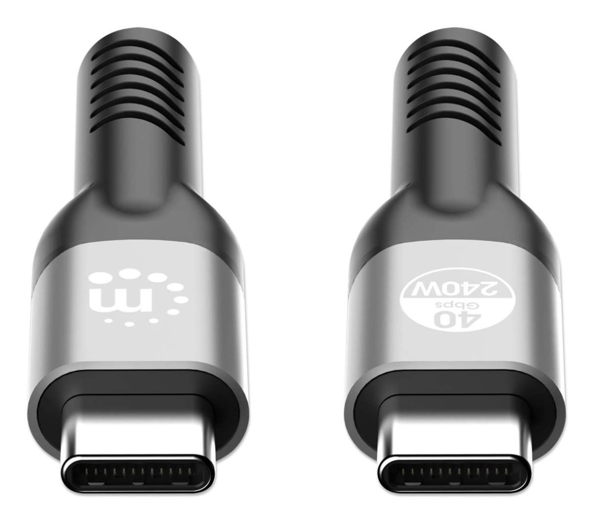 INTELLINET/MANHATTAN USB4 Type-C 40 Gbps 8K Video and 240 W EPR Charging Cable / PD 3.1