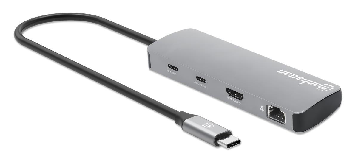 INTELLINET/MANHATTAN USB-C PD 9-in-1 HDMI 4K Docking Station / Multiport Hub