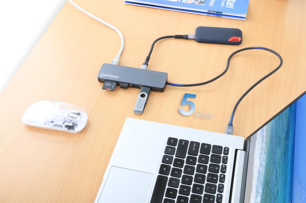 INTELLINET/MANHATTAN USB-C PD 9-in-1 HDMI 4K Docking Station / Multiport Hub