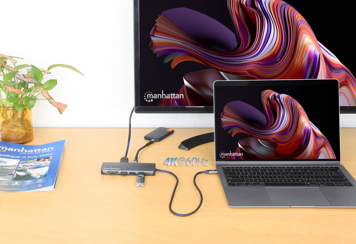 INTELLINET/MANHATTAN USB-C PD 9-in-1 HDMI 4K Docking Station / Multiport Hub