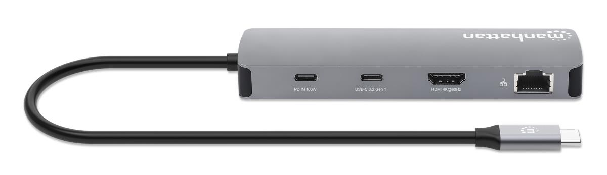 INTELLINET/MANHATTAN USB-C PD 9-in-1 HDMI 4K Docking Station / Multiport Hub
