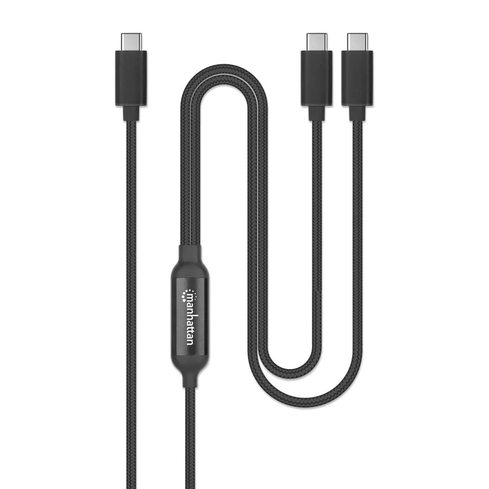 INTELLINET/MANHATTAN Dual USB-C Charging Cable 100 W, 2m