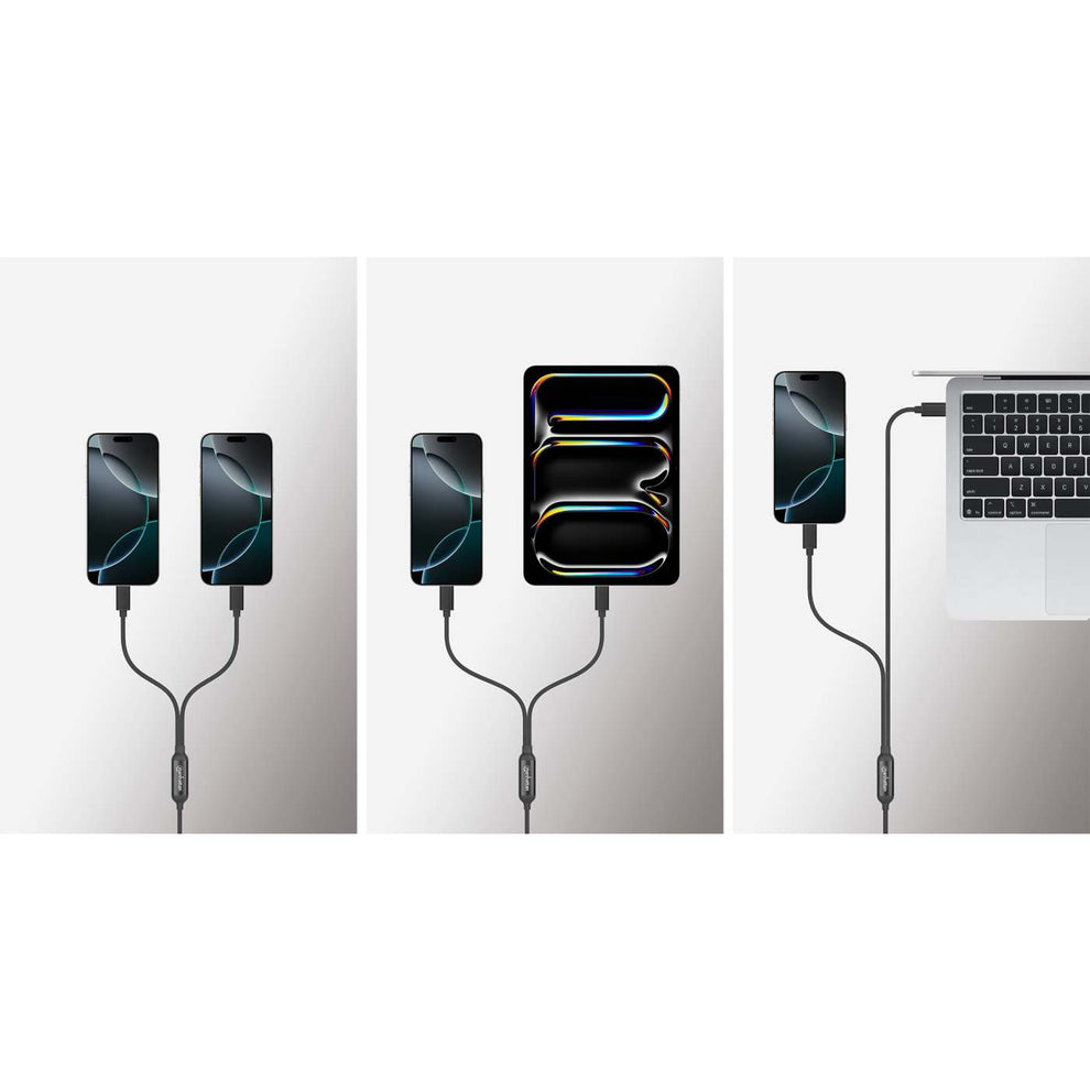 INTELLINET/MANHATTAN Dual USB-C Charging Cable 100 W, 2m