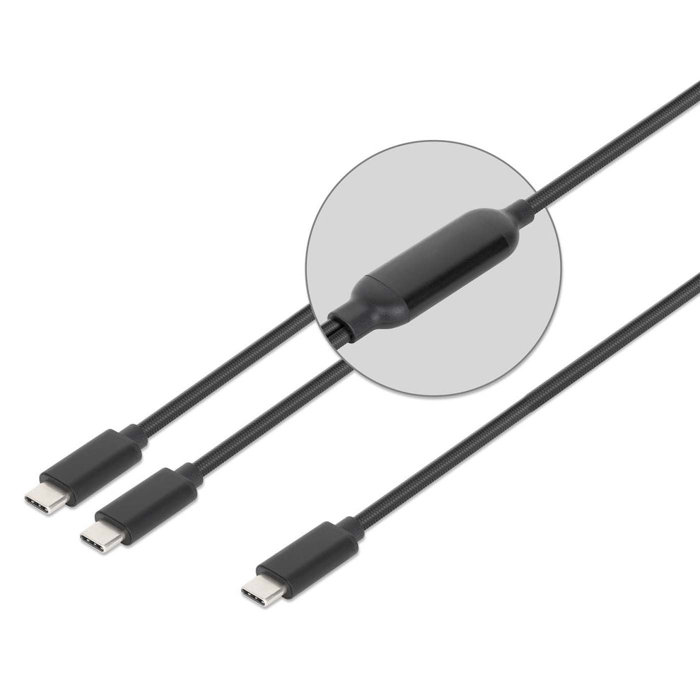 INTELLINET/MANHATTAN Dual USB-C Charging Cable 100 W, 2m