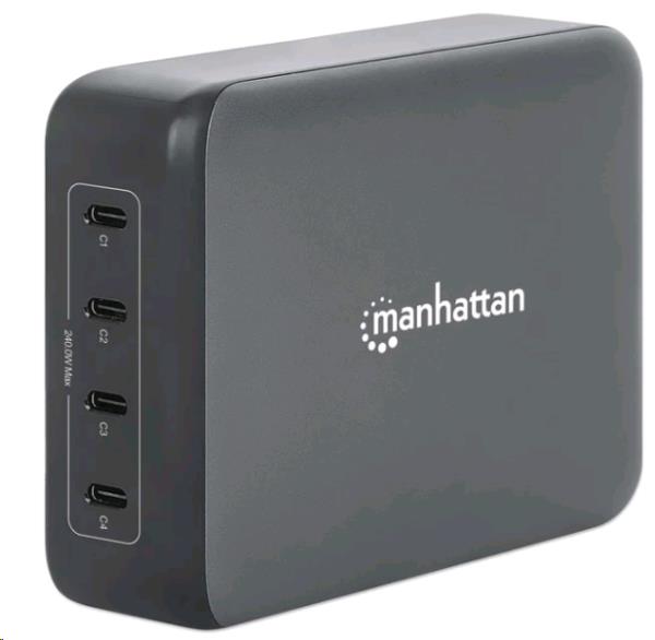 INTELLINET/MANHATTAN GaN USB Power Delivery Charging Station 4-Port - 240 W / PD 3.1