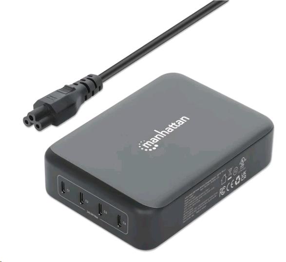 INTELLINET/MANHATTAN GaN USB Power Delivery Charging Station 4-Port - 240 W / PD 3.1