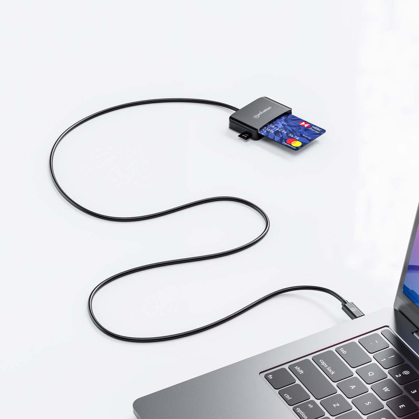 INTELLINET/MANHATTAN USB-C Smart Card Reader with microSD Slot