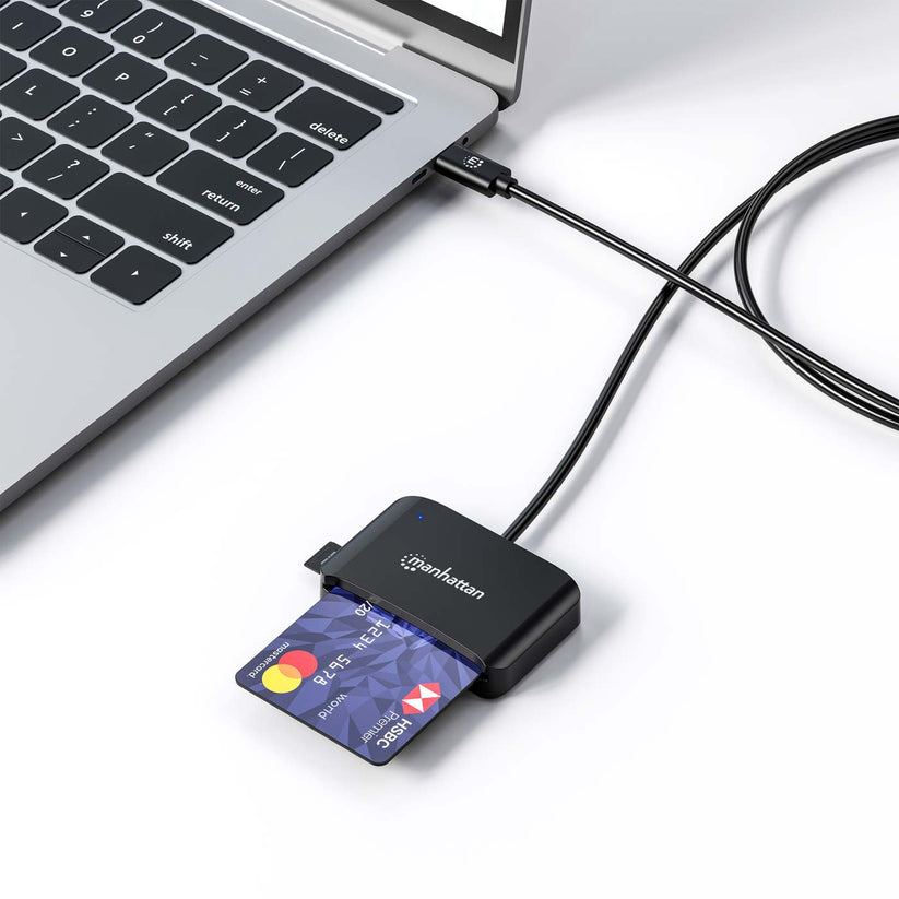 INTELLINET/MANHATTAN USB-C Smart Card Reader with microSD Slot