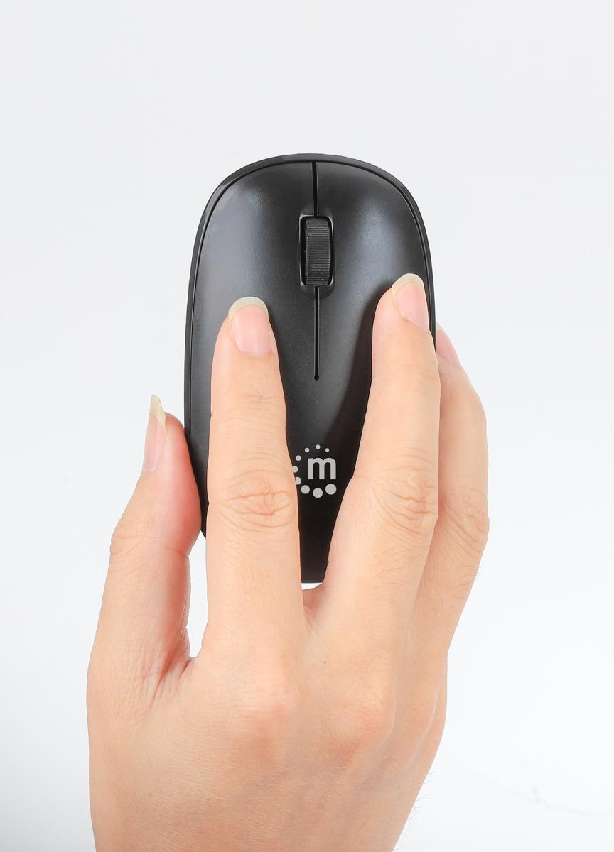 INTELLINET/MANHATTAN Wireless Mouse - MW3050 - Optical - USB - Black