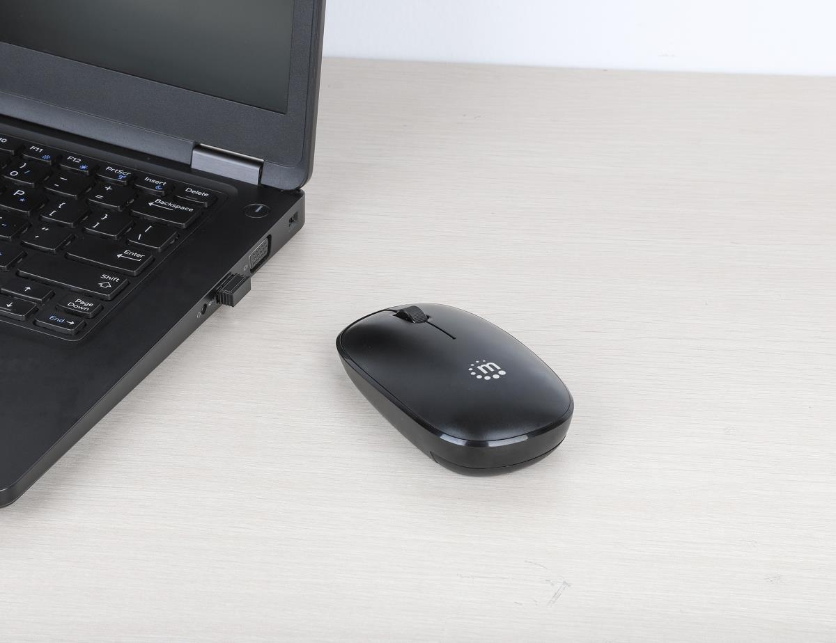 INTELLINET/MANHATTAN Wireless Mouse - MW3050 - Optical - USB - Black