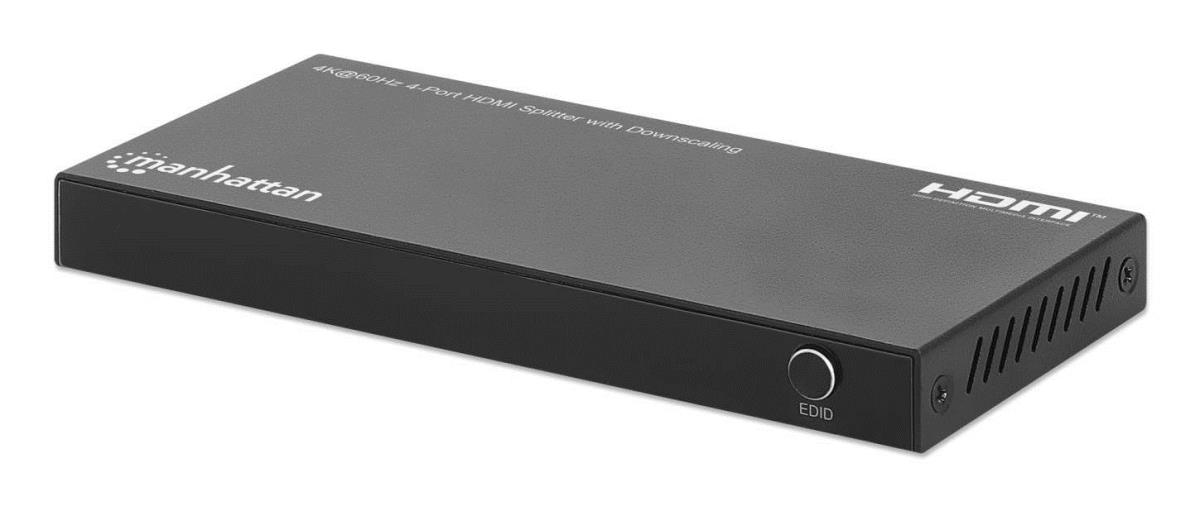 INTELLINET/MANHATTAN HDMI Splitter 4K@60Hz 4-Port with Downscaling