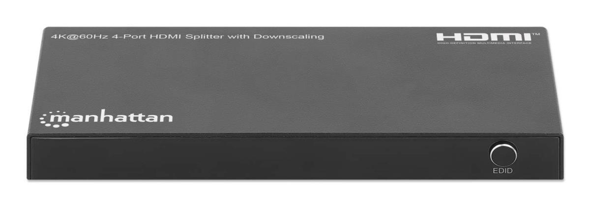 INTELLINET/MANHATTAN HDMI Splitter 4K@60Hz 4-Port with Downscaling