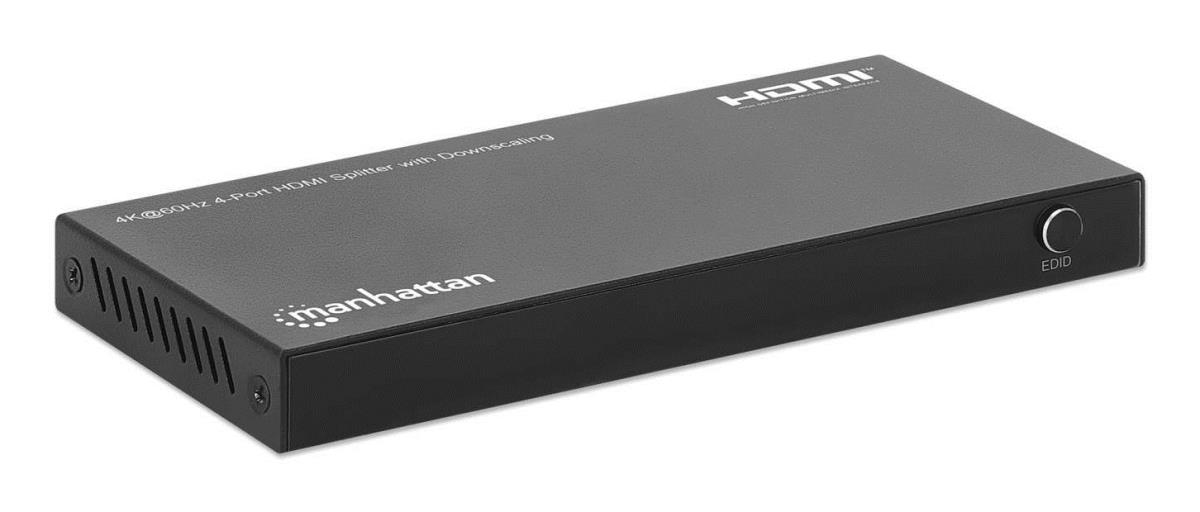 INTELLINET/MANHATTAN HDMI Splitter 4K@60Hz 4-Port with Downscaling