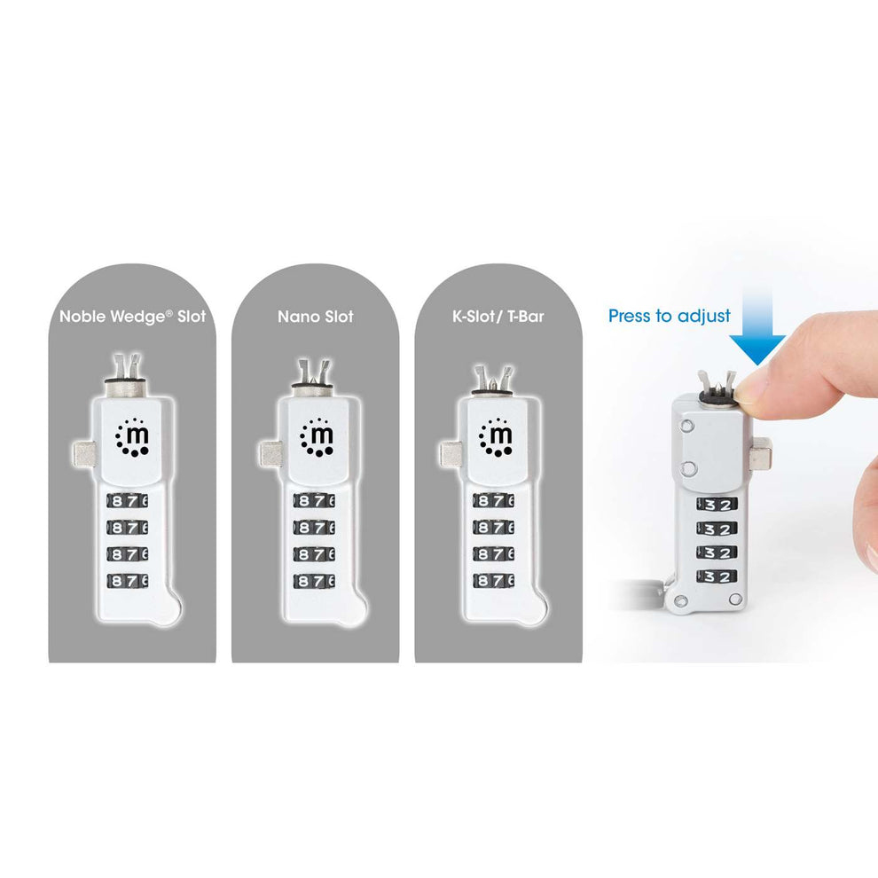 INTELLINET/MANHATTAN Universal Laptop Combination Lock For Noble Wedge Nano and K-Slot