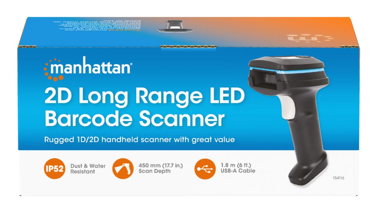 INTELLINET/MANHATTAN 2D Long Range LED Barcode Scanner