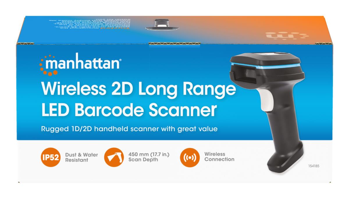 INTELLINET/MANHATTAN Wireless 2D Long Range LED Barcode Scanner